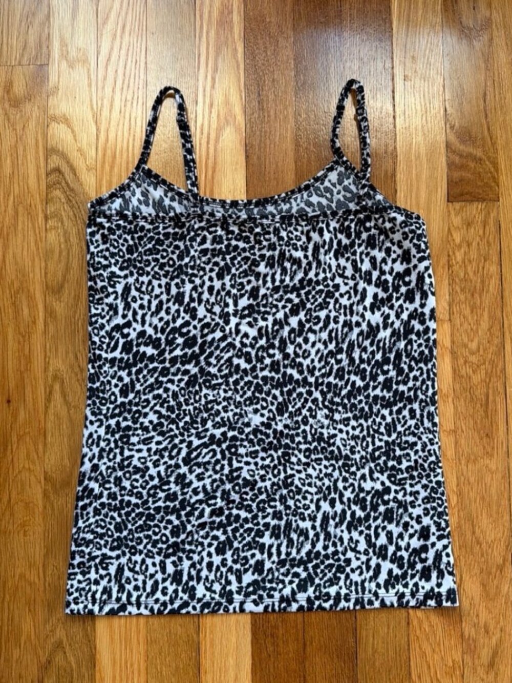 Leopard Print Cami Top Adjustable Straps Y2K Going Out Tank Women Size M